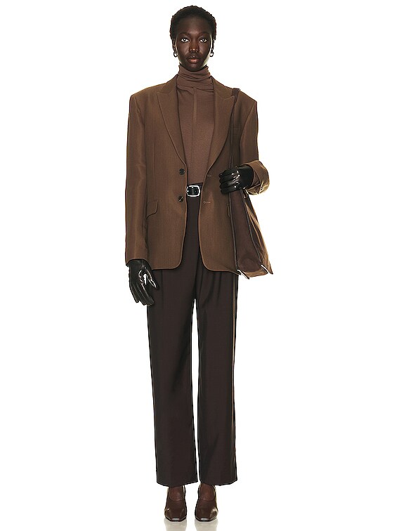 The Row Dorian Jacket in Taupe | FWRD