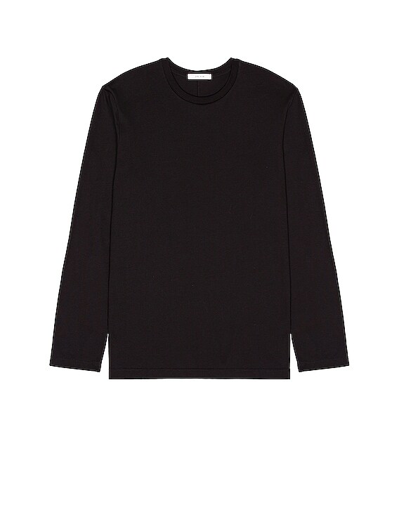 The Row Leon Long Sleeve T-Shirt in Black | FWRD