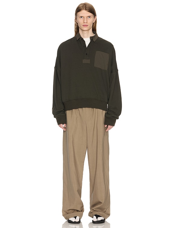 The Row Dende Long Sleeve Shirt in Warm Sepia | FWRD
