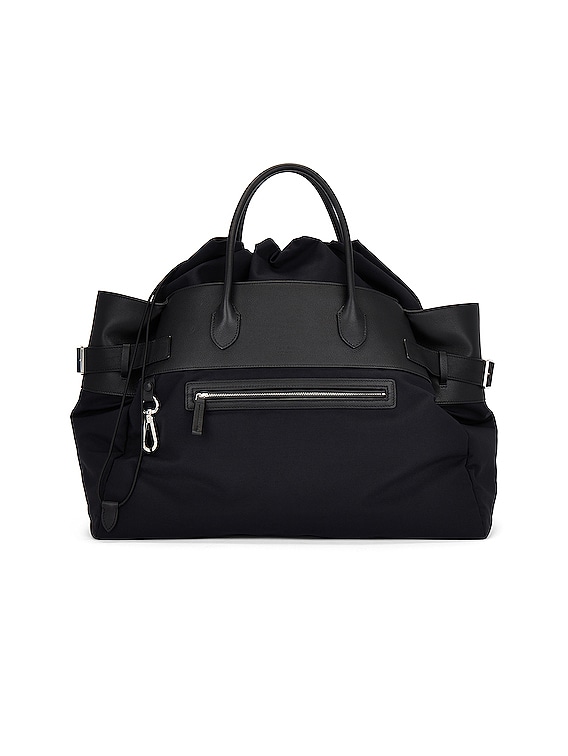 The Row Soft Margaux 17 Inside Out Bag in Dark Navy Black FWRD