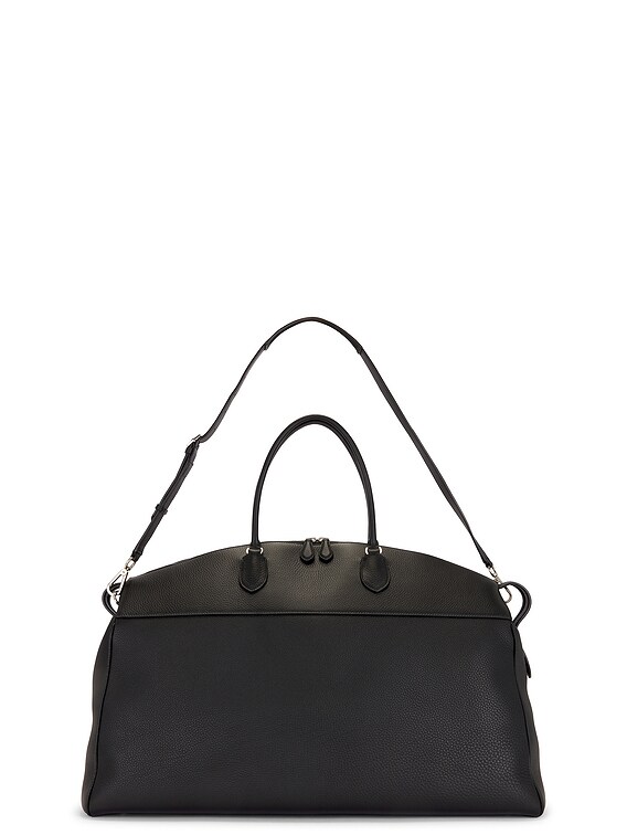 （セレブ御用達）The Row XL ジョージ ダッフルバッグ George XL leather-trimmed denim duffel bag in neutrals - The