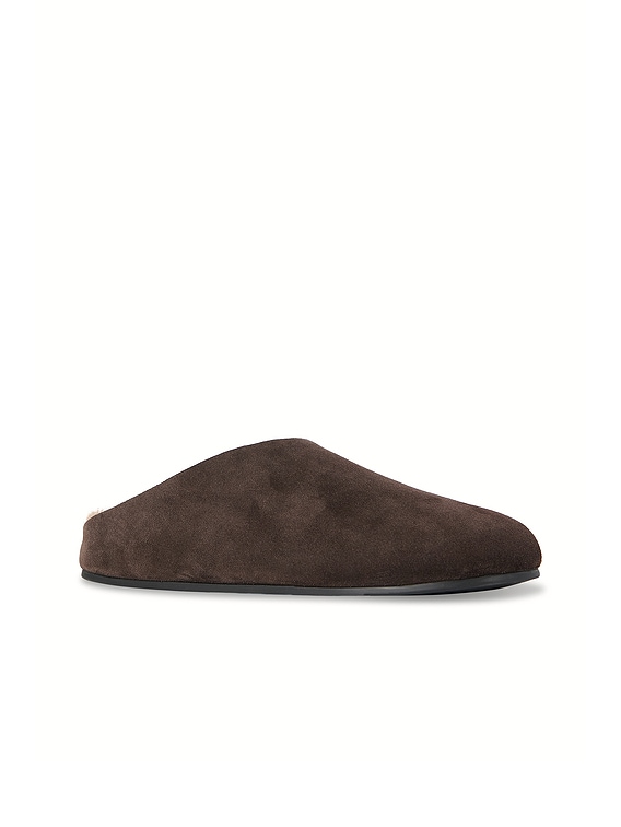 The Row Hudson Slide in Lacquer Brown | FWRD