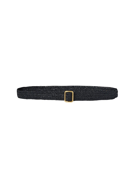 ★NEW★THE ROWザ・ロウ Ava braided belt アヴァ編みベルト The Row Ava Belt in Black ANG | FWRD