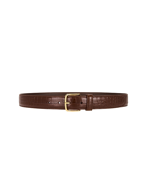 The Row Alligator Classic Belt in Tobacco Shg | FWRD