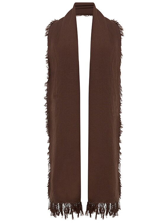 The Row Parla Scarf in Coffee | FWRD