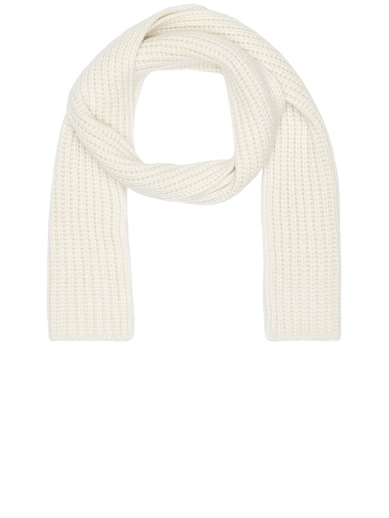 （新作）The Row Illy カシミア ニット スカーフ The Row Illy Scarf in Off White | FWRD