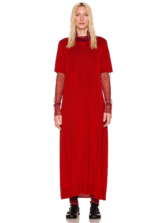 The Row Geno Dress in Crimson Red FWRD