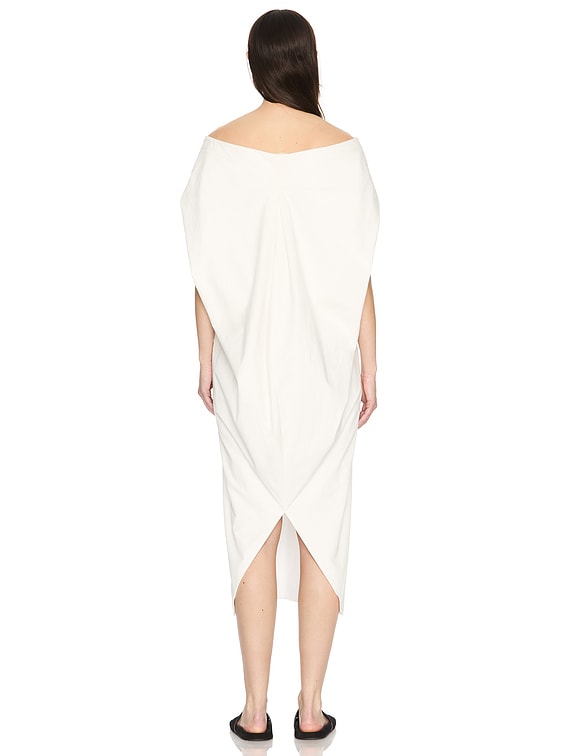 【関税&送料込】The Row Abito Lungo Anitas In Cotone The Row Anitas Dress in Off White | FWRD
