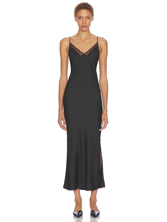 the row black dress The Row Black Ebbins Dress The Row