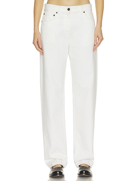 The Row Burty Straight Leg in White | FWRD