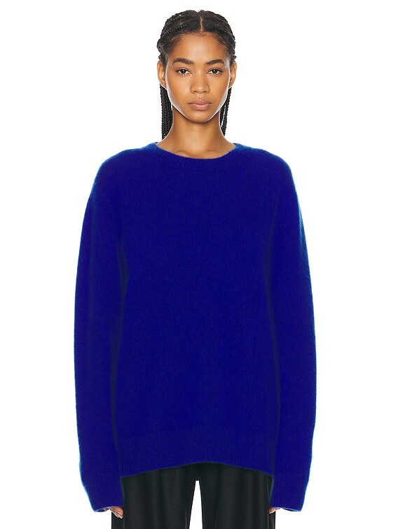 THE ROW 売れ筋商品|||ザロウ ニット&セーター アウター レディース Sweaters Blue アウトレット】THE ROW ザ ロウ ハイネックニット/EZIO TOP
