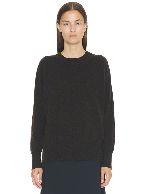 The Row Leilani Sweater in Brown Melange | FWRD