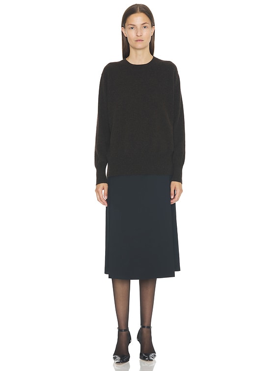 The Row Leilani Sweater in Brown Melange | FWRD 