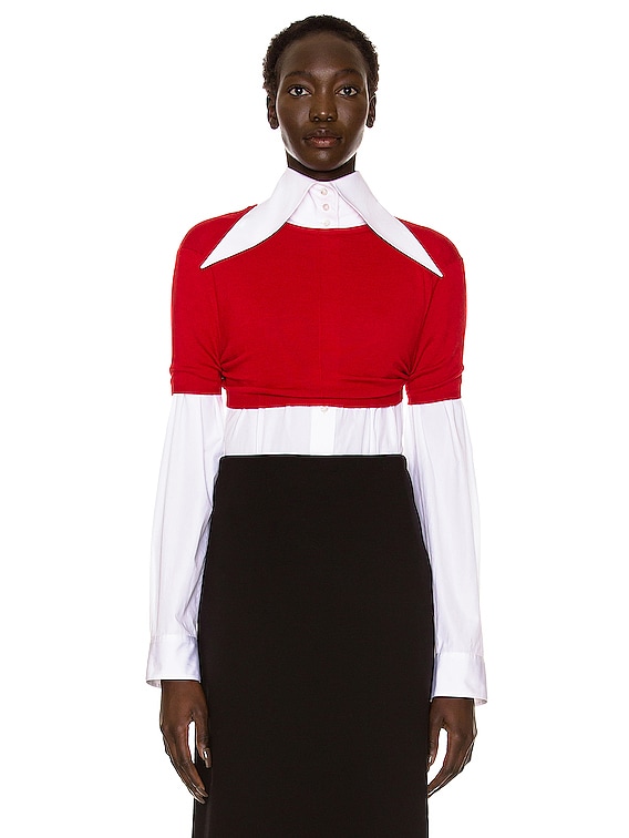 The Row Vic Top in Crimson Red | FWRD