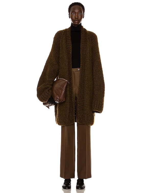 AXESQUIN ELEMENTS ダークブラウン ニット The Row Linares Cardigan in Brown | FWRD