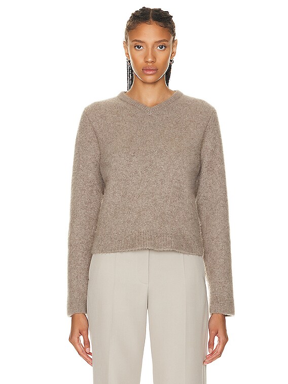 The Row Enrica Top in Dirt Brown | FWRD The Row Enrica Top in Dirt Brown | FWRD