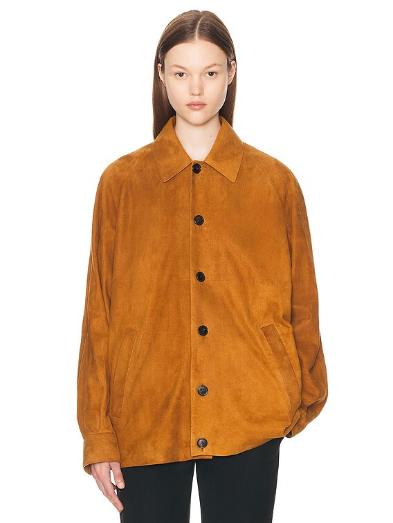 The Row Sedor Jacket in Cognac | FWRD The Row Sedor Jacket in Cognac | FWRD
