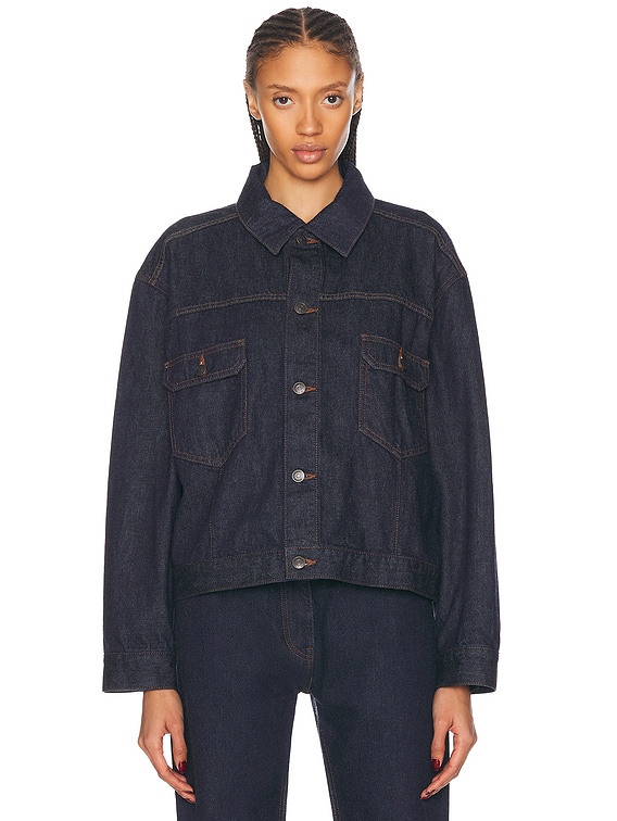 The Row Ness Jacket in Indigo | FWRD
