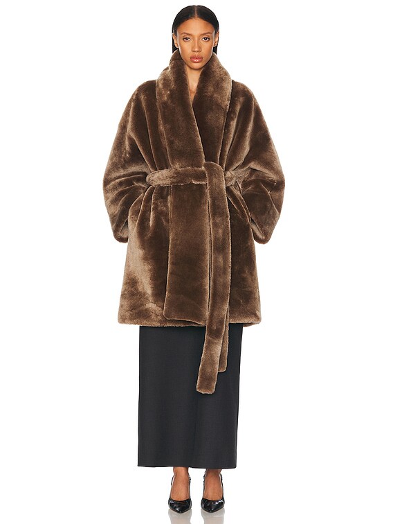 The Row Lucja Coat in Moss | FWRD