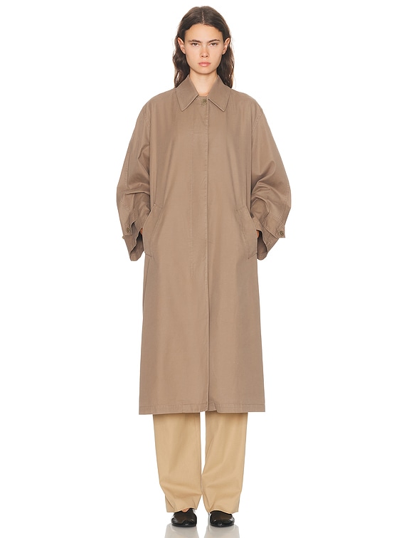 The Row Rocco Coat in Taupe | FWRD