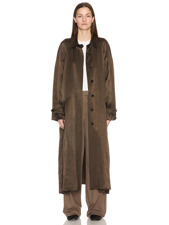 【海外配送可】【送料無料】 The Row Ryo Coat in Dark Brown | FWRD ジャケット・アウター