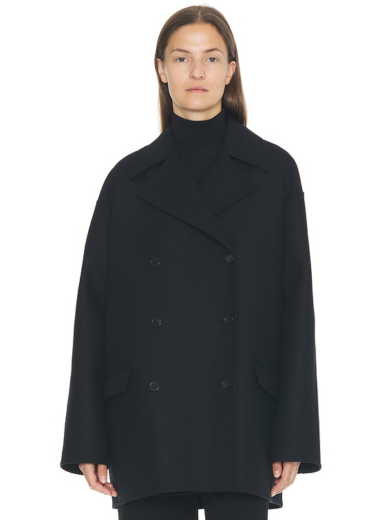 The Row Azuron Coat in Black | FWRD The Row Azuron Coat in Black | FWRD