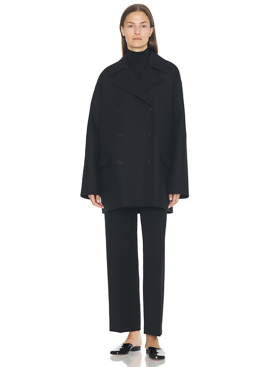 The Row Azuron Coat in Black | FWRD