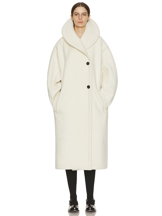 The Row Regino Coat in Ivory | FWRD
