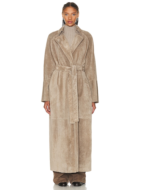 The Row Poseidone Coat in Beige FWRD