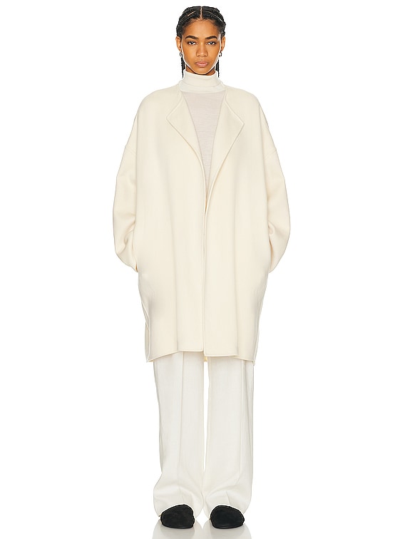 The Row Verlain Coat in IVORY | FWRD