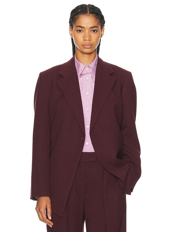 The Row Azul Jacket in Burgundy | FWRD