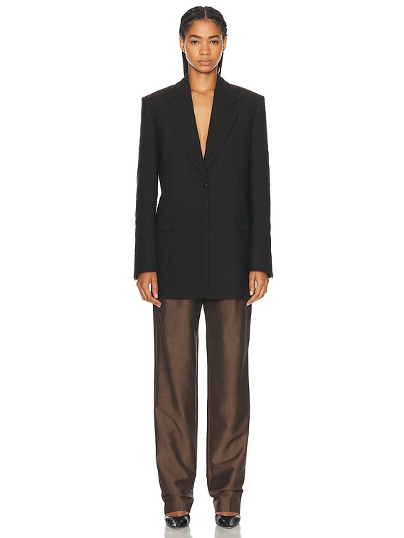 The Row Vermont Jacket in Dark Brown Melange | FWRD