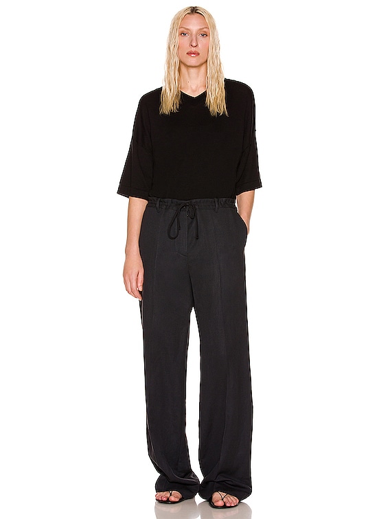 dynamic range Wide Short Pants ’25 Black Men's Faded velvet track pants | Black | Diesel