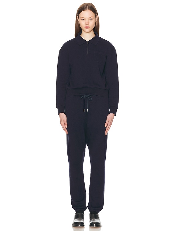 The Row Teo Pant in Navy | FWRD