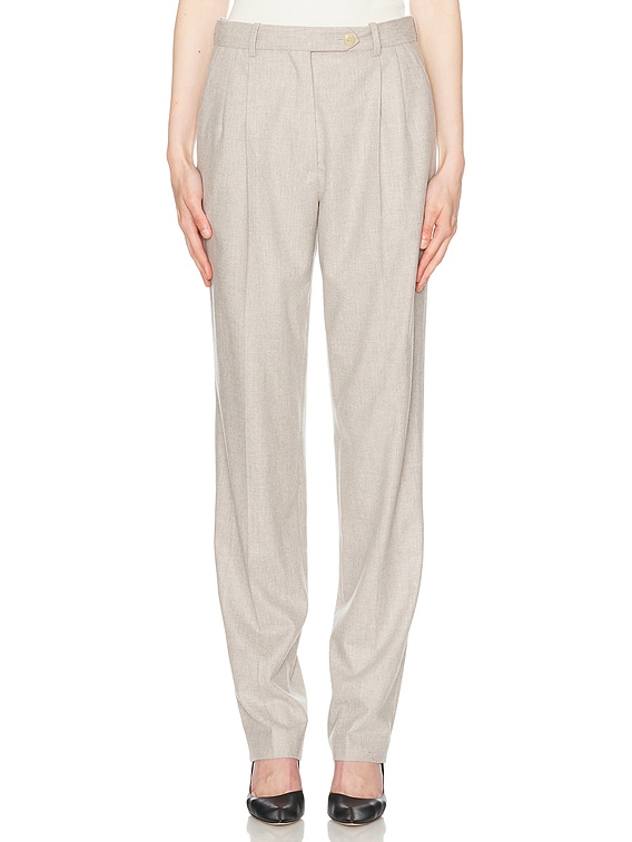 パンツ The Row Norbert trousers Norbert wool and cashmere straight pants in grey - The Row