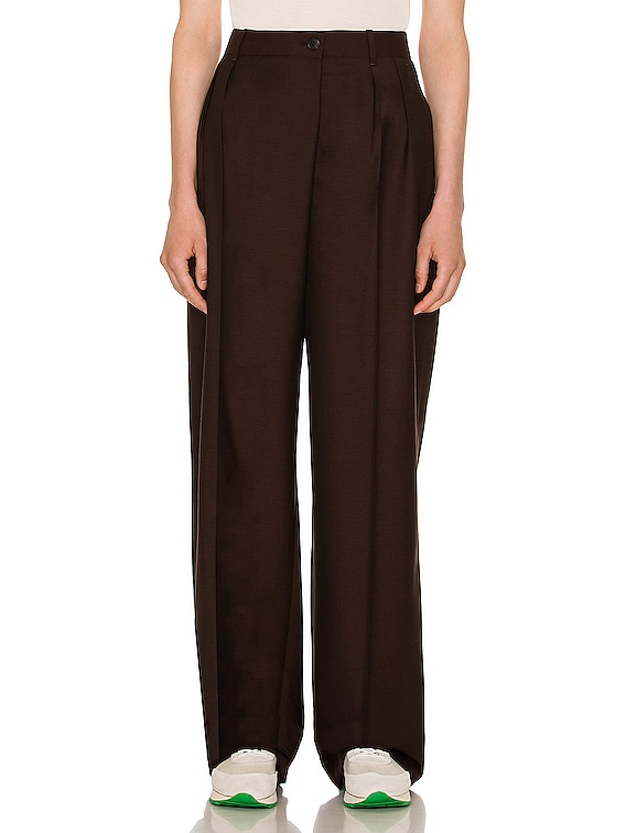 The Row Willow Pant in Dark Chocolate