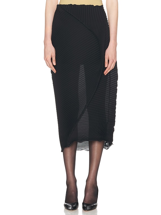 The Row Yuki Skirt in Black | FWRD The Row Yuki Skirt in Black | FWRD