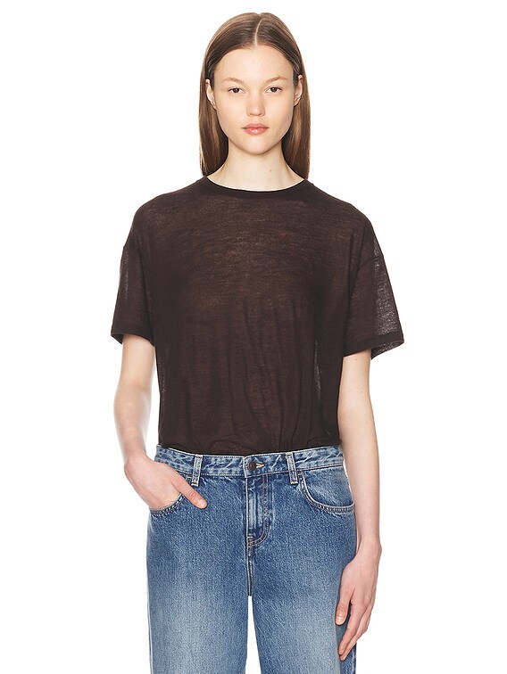 The Row Lila Top in Dark Brown | FWRD