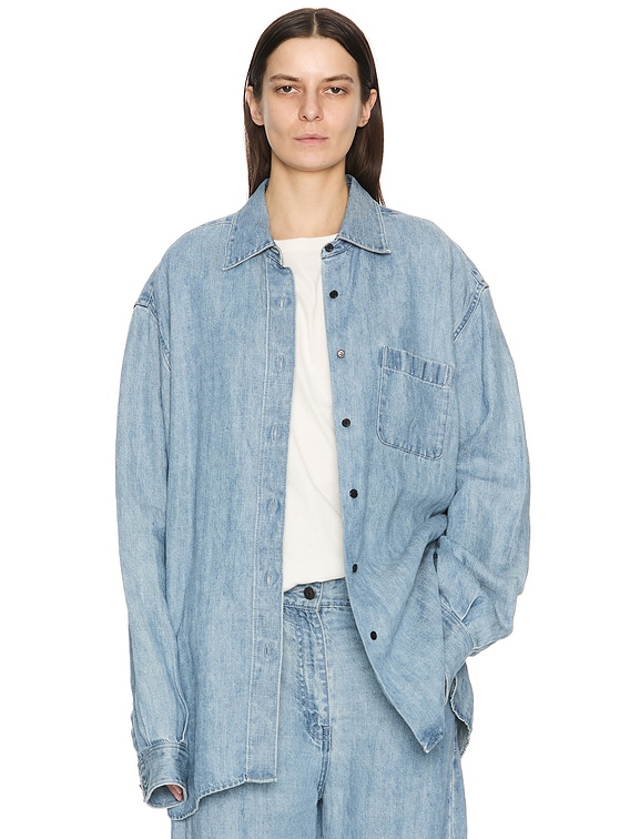 The Row Nesson Shirt in Bleached | FWRD