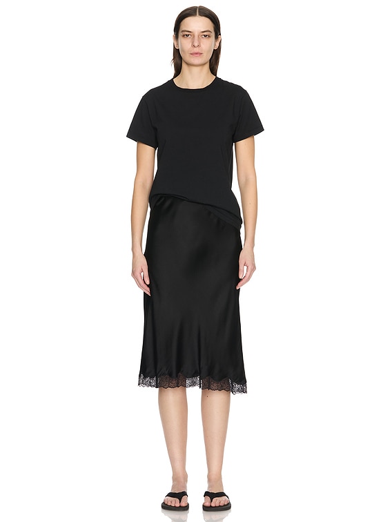 THE ROW トップス Torya T-Shirt Black in Cotton – The Row
