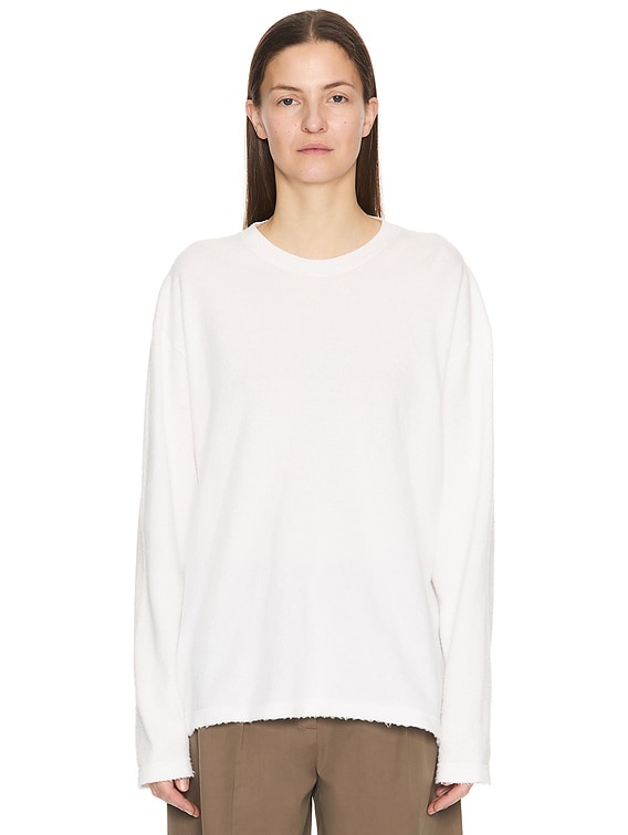 抜け感エリート【THE ROW】大人ミニマル Kabira Top ホワイト The Row Kabira Top in White | FWRD