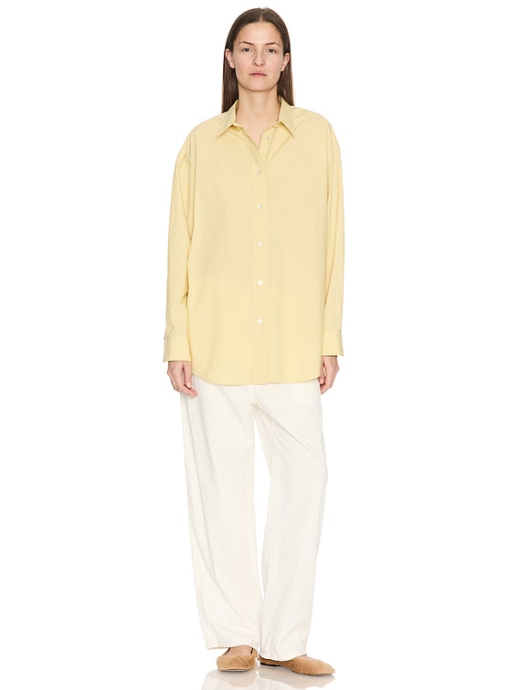 The Row Millerina Shirt in Pale Yellow | FWRD