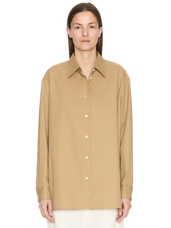 The Row Tansy Shirt in Beige | FWRD