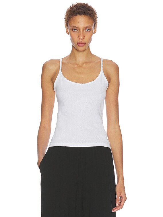 THE ROW ザロウ タンクトップ ノースリーブ XS ホワイト レディース The Row Denzel Tank Top in White | FWRD