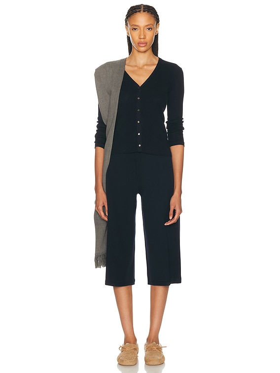 The Row Cresp Top in Dark Navy | FWRD