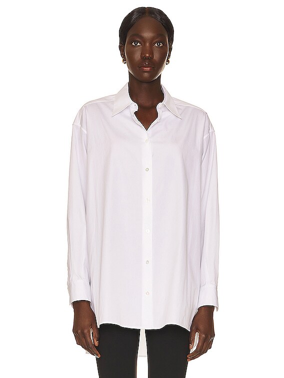 トップス THE ROW LUKA SHIRT XS OPTIC WHITE chaos The Row Luka Shirt in Optic White | FWRD