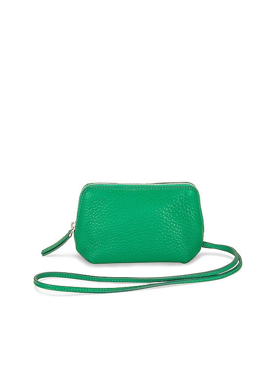 The Row Owen Pouch in Emerald PLD FWRD