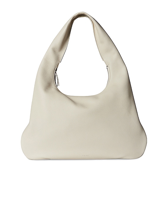 The Row Small Everyday Grain Leather Shoulder Bag in Ivory