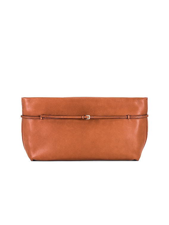 The Row Sienna Clutch in Dark Cuir FWRD