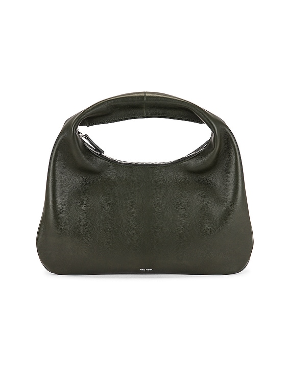 The Row Small Everyday Grain Leather Shoulder Bag in Olive | FWRD
